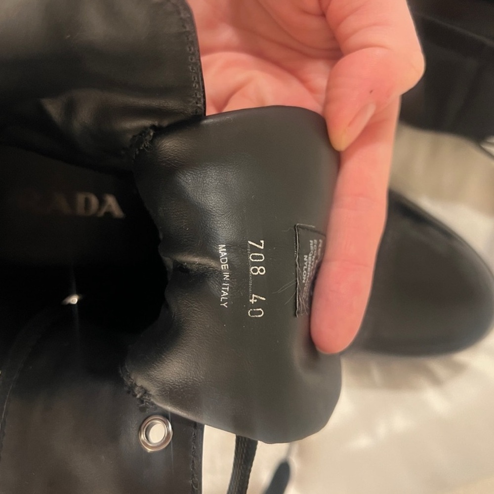 Prada Women's Black Lace-Up Boots - Picture 5 of 6